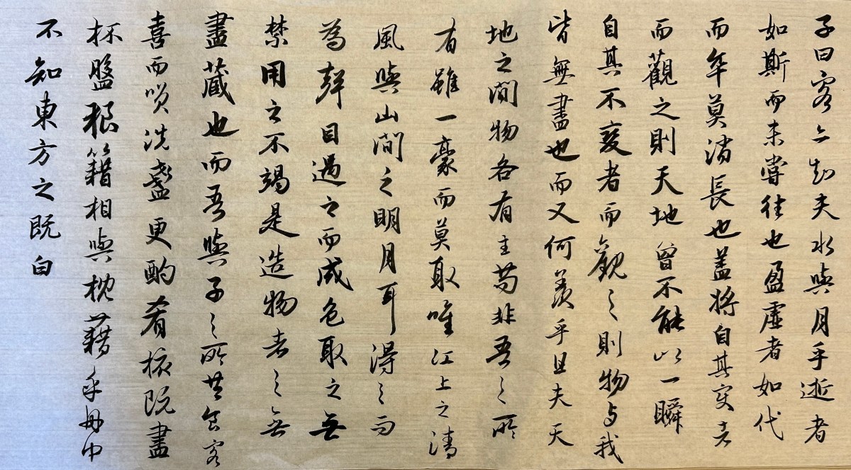 我的書法作品《赤壁賦》(三)